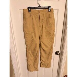 REI Co-Op Sahara Convertible Hiking Pants Womens 10 Tan Zip Off Cargo Shorts